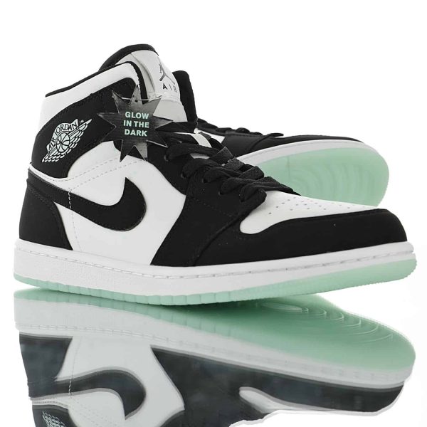 Nike Air Jordan 1 Mid White Black Teal Tint