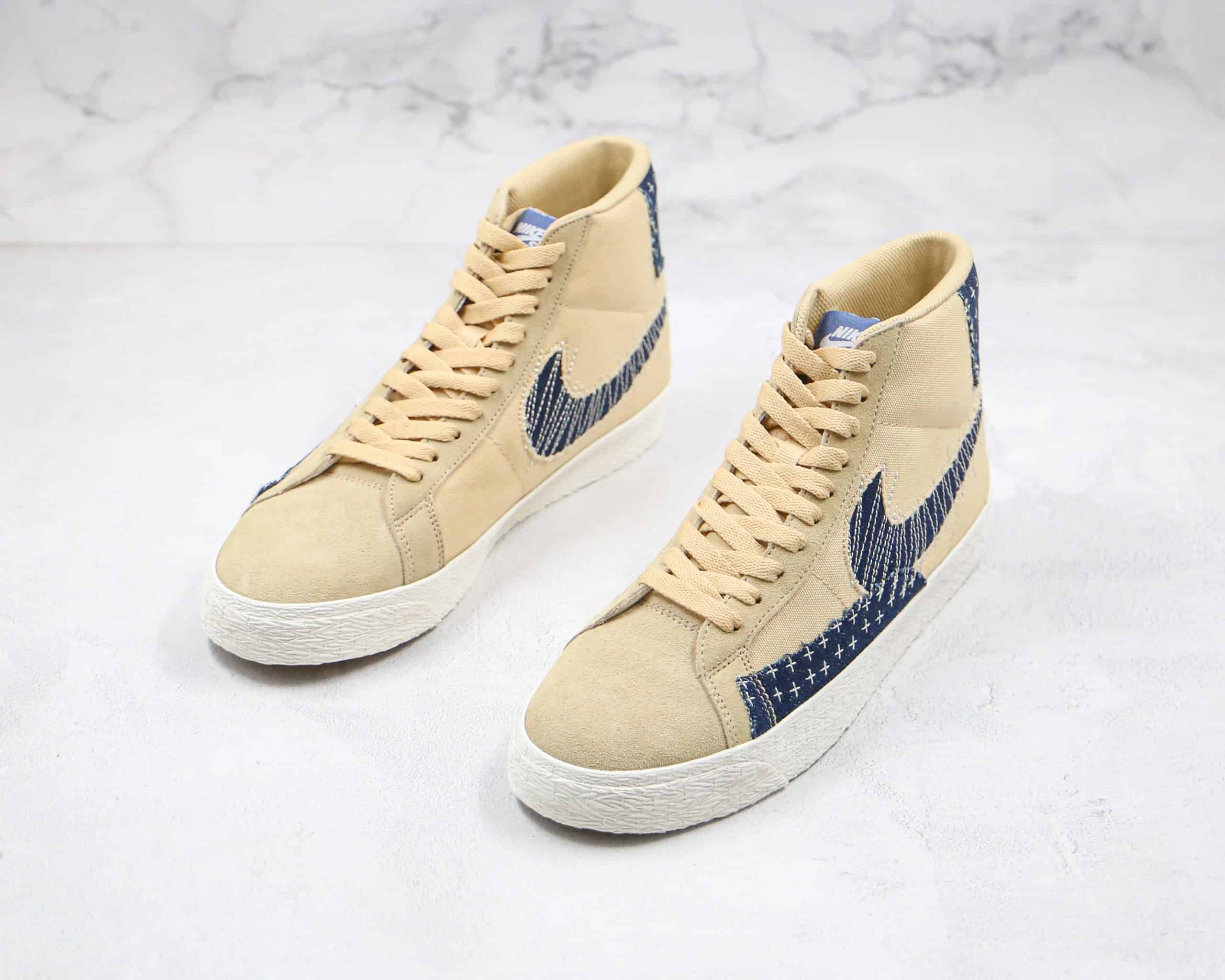 Nike Sb Zoom Blazer Mid Sashiko Sesame Trapxshop