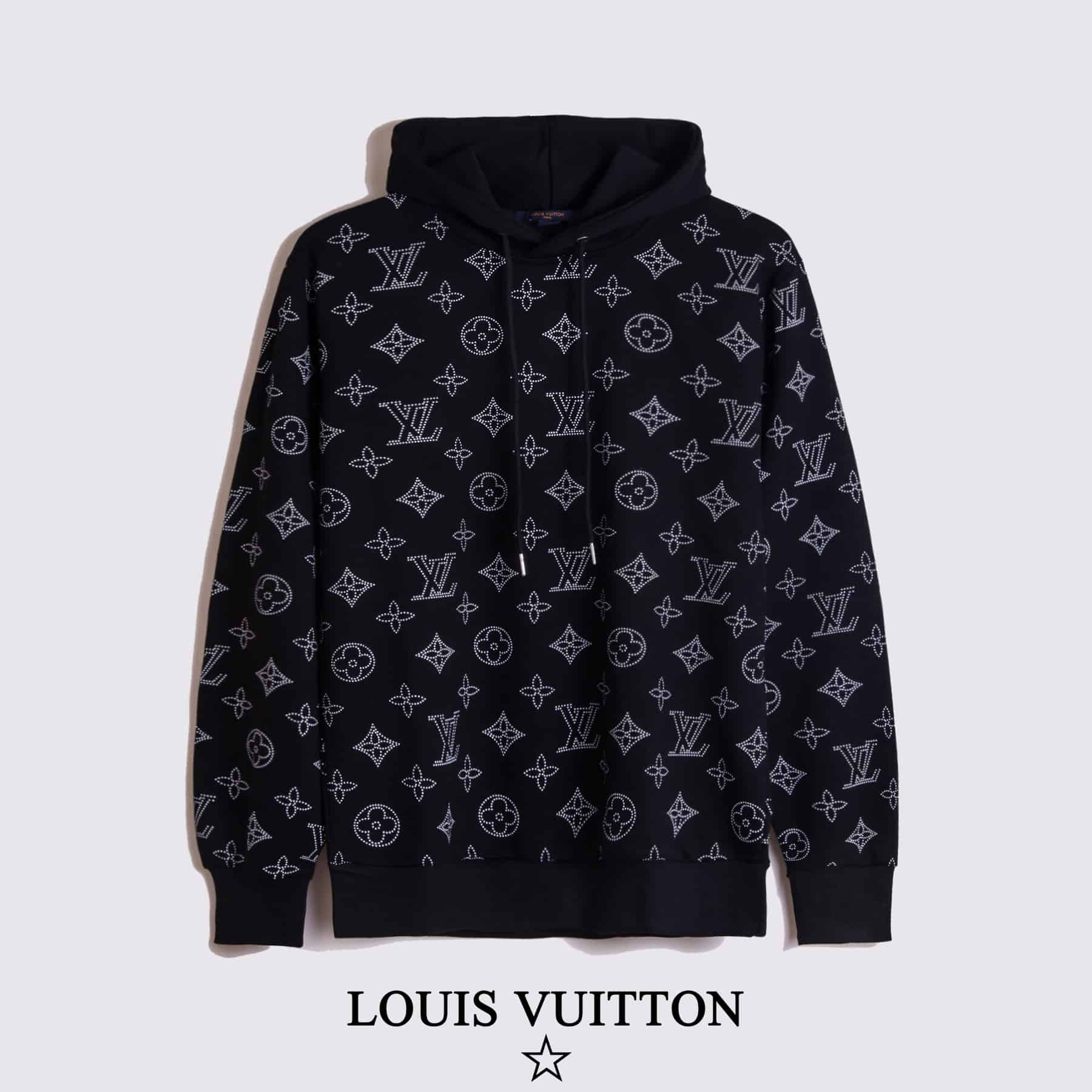 Louis Vuitton Sudadera Con Capucha Con Cordón y Logo De Louis