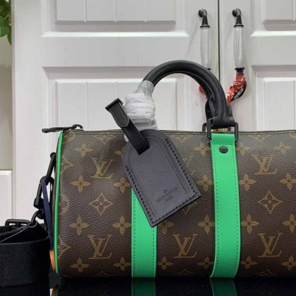 Bolso Louis Vuitton Keepall Bandouliere 25 Monogram Macassar Minty Green
