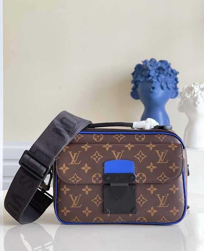 Bolso Louis Vuitton S Lock Messenger Monogram Macassar Blue — TrapXShop