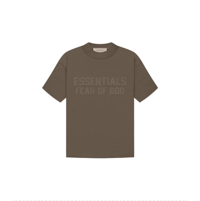 Camiseta Fear of God Essentials en marrón topo - SS21 - ES