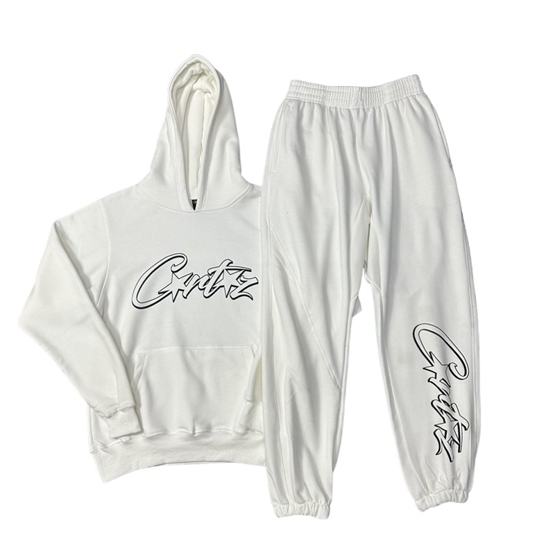 Corteiz-chándal con bordado de alfabeto para hombre, ropa de calle de Hip  Hop, Joggers, conjunto de chándal de terciopelo, chaqueta y pantalones