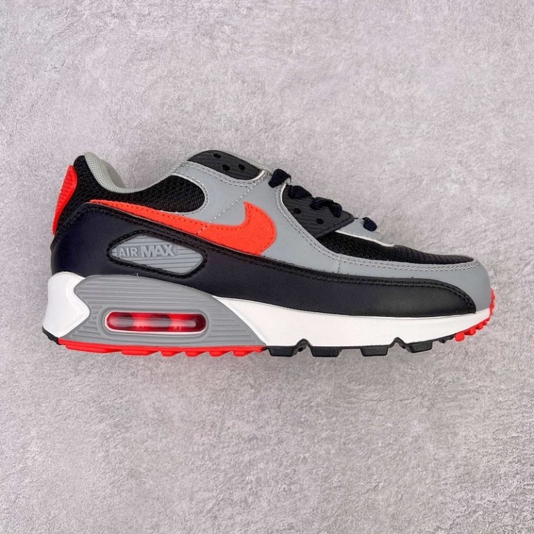 Nike Air Max 90 Black Radiant Red Wolf Grey