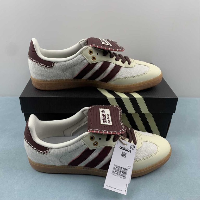 Adidas Originals Samba Pony Tonal Low x Wales Bonner CREAM WHITE MISTERY BROWN