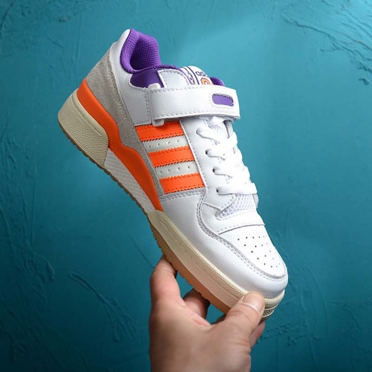 Adidas Originals Forum 84 Low CREAM WHITE DARK PURPLE ORANGE F46UPL