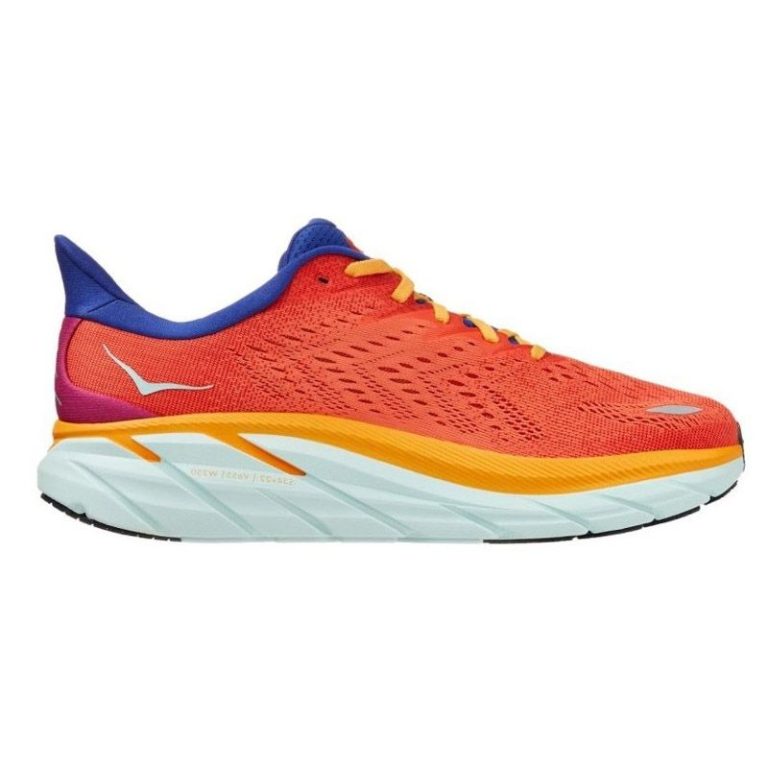 Hoka One One Clifton 8 Fiesta Orange Purple