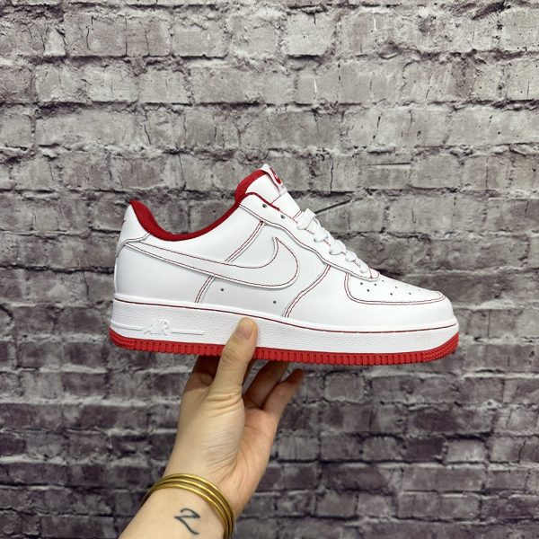 Nike Air Force 1 '07 ''Contrast Stitch - White University Red''