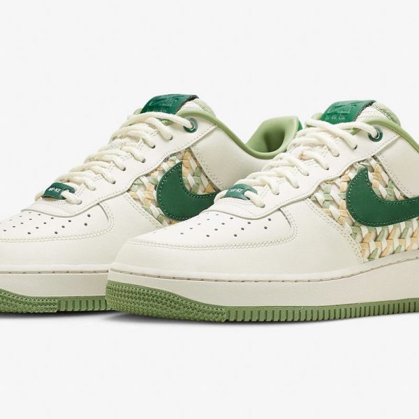 Nike Air Force 1 '07 Low Premium ''NAI-KE Bamboo Weave Sail Gorge Green''