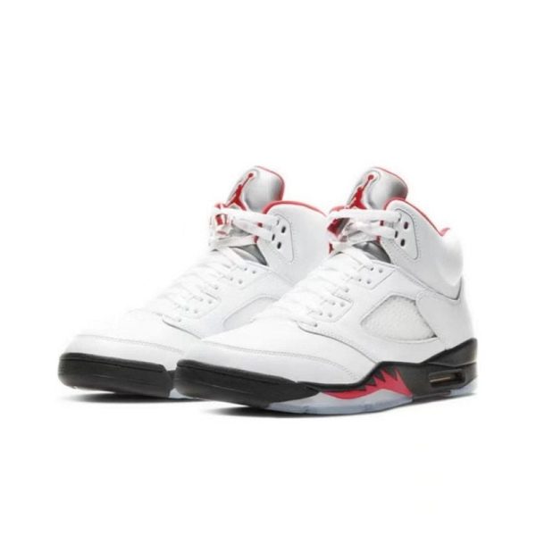 Nike Air Jordan 5 Retro Fire Red Silver Tongue