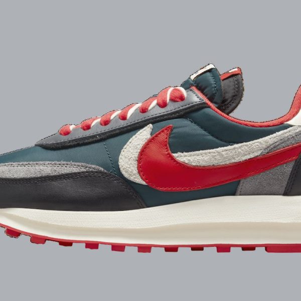 Nike LD Waffle x Sacai x Undercover ''Midnight Spruce University Red''