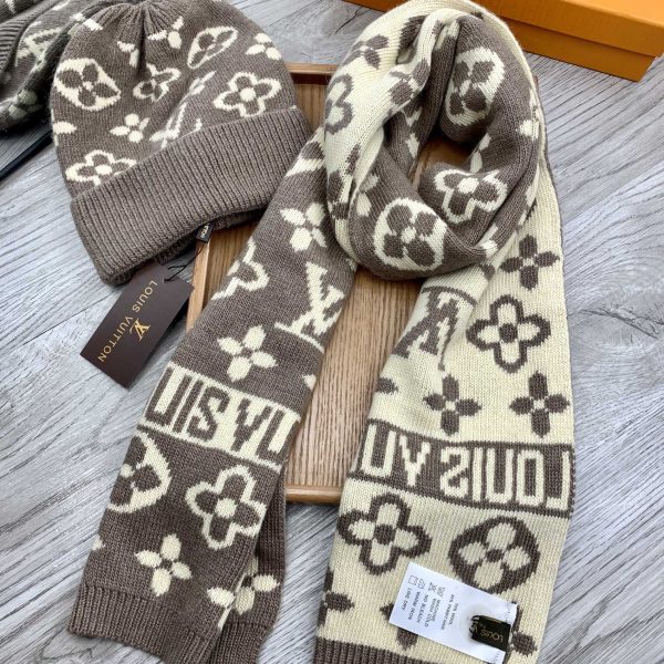 Kit Invierno Gorro Bufanda Louis Vuitton LH9FDR