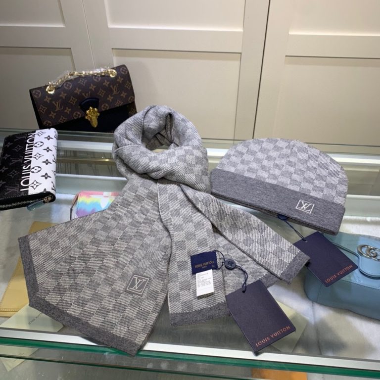 Kit Invierno Gorro Bufanda Louis Vuitton M9NENJ