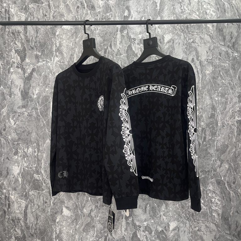 Camiseta Larga Chrome Heart Q6R7S8