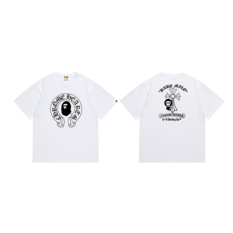 Camiseta Bape x Chrome Hearts E1F7G8 (2COLORES)