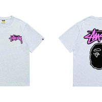 Camiseta Bape x Stussy C5D0E7 (2COLORES)