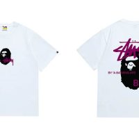 Camiseta Bape x Stussy E6F1G3 (2COLORES)