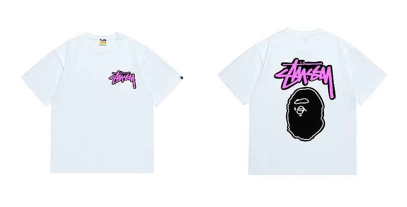 Camiseta Bape x Stussy F3G9H6 (2COLORES)