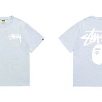 Camiseta Bape x Stussy F4G6H3 (3COLORES)
