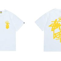 Camiseta Bape x Stussy G2H3I7 (2COLORES)