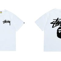 Camiseta Bape x Stussy I0J5K9 (3COLORES)