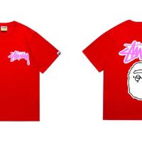 Camiseta Bape x Stussy I1J8K0 (2COLORES)