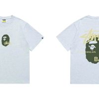Camiseta Bape x Stussy N8O3P0 (3COLORES)