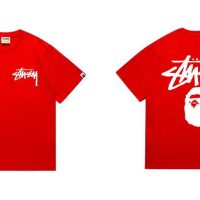 Camiseta Bape x Stussy O5P3Q6