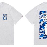 Camiseta Bape x Stussy P0Q5R6 (2COLORES)