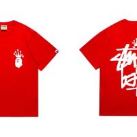 Camiseta Bape x Stussy P7Q2R5 (2COLORES)