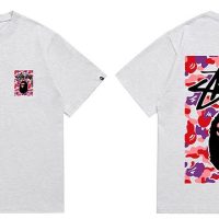 Camiseta Bape x Stussy V6W8X2 (2COLORES)