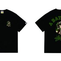 Camiseta Bape x Stussy Z0A7B9 (2COLORES)