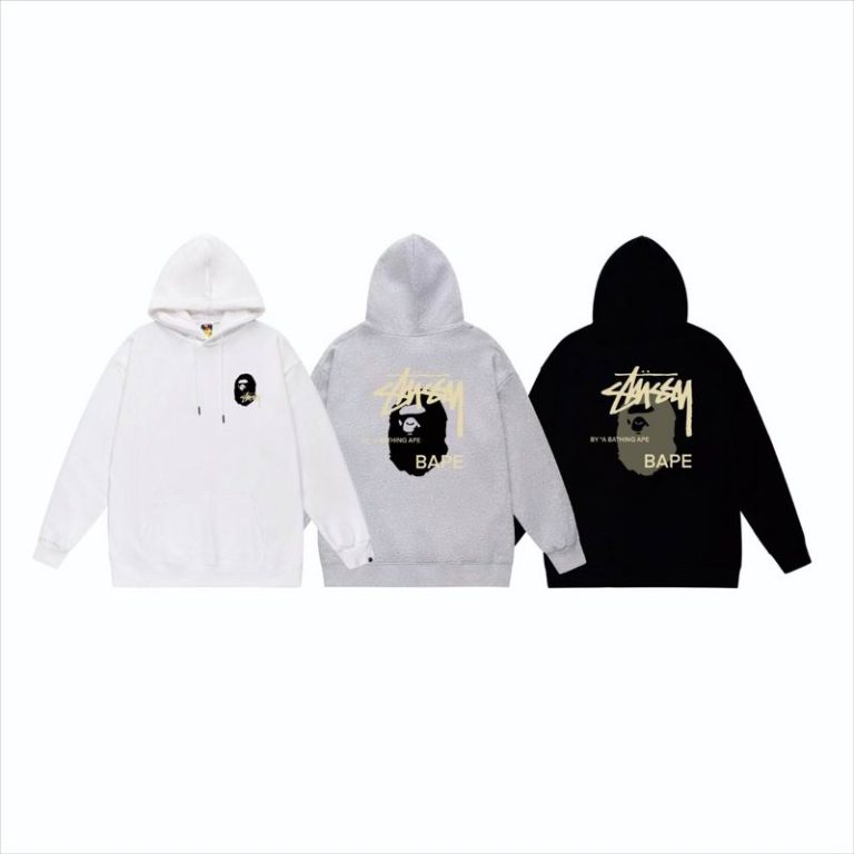 Sudadera con Capucha Bape x Stussy D7E1F5 (3COLORES)