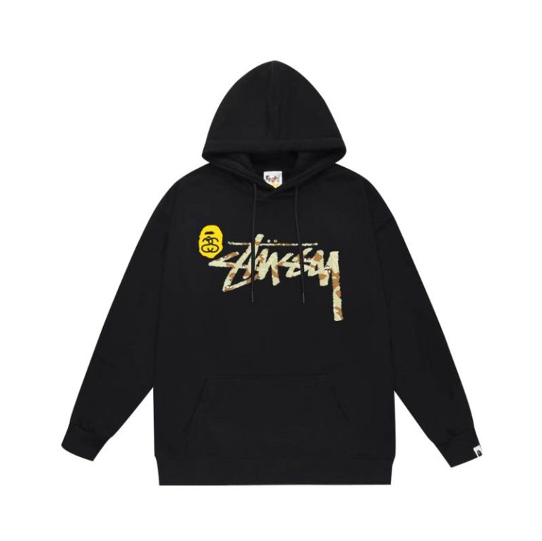 Sudadera con Capucha Bape x Stussy W5X9Y6