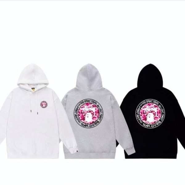 Sudadera con Capucha Bape x Stussy Y7Z1A6 (3COLORES)
